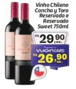 Comper Vinho Chileno Concha y Toro Reservado e Reservado Sweet oferta