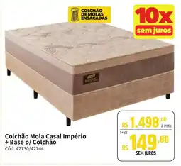 Deltasul Colchão Mola Casal Império + Base p/ Colchão oferta
