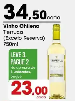 Zaffari Vinho Chileno Tierruca oferta