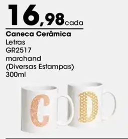 Zaffari Caneca Cerâmica Letras GR2517 marchand oferta