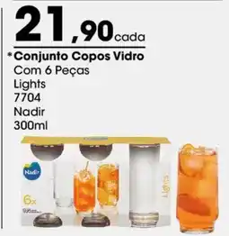 Zaffari Conjunto Copos Vidro oferta