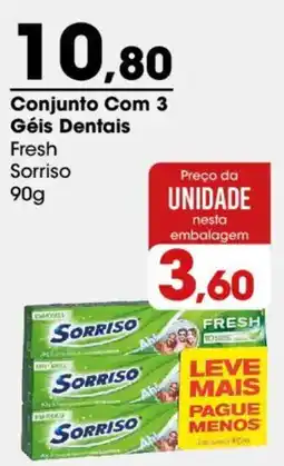 Zaffari Conjunto Com 3 Géis Dentais Fresh Sorriso oferta