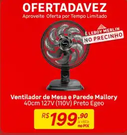 Leroy Merlin Ventilador de Mesa e Parede Mallory oferta