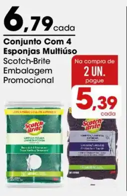 Zaffari Conjunto Com 4 Esponjas Multiúso Scotch-Brite Embalagem Promocional oferta