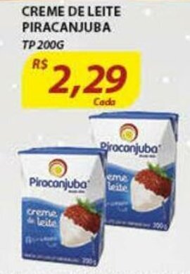 Assaí Atacadista Creme de leite Piracanjuba 200g oferta