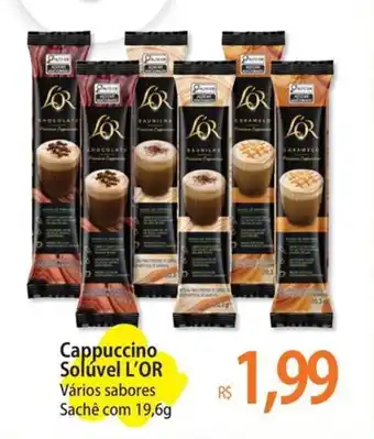 Cappuccino Solúvel L'OR Vários sabores Sachê