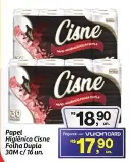 Fort Atacadista Papel Higiênico Cisne Folha Dupla 30M oferta