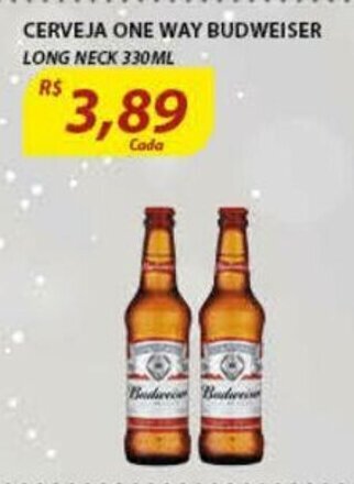 Assaí Atacadista Cerveja One Way Budweiser 330ml oferta