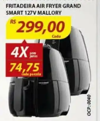 Assaí Atacadista Fritadeira Air Fryer Grand Smart 127v Mallory oferta