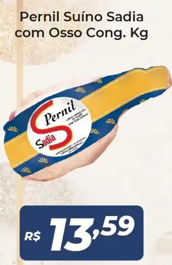 Atakarejo Pernil Suino Sadia com Osso Cong. 1kg oferta