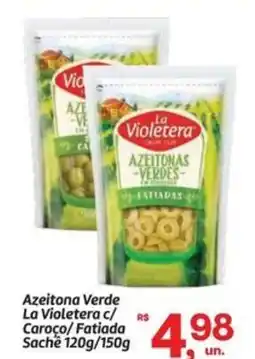 Fort Atacadista Azeitona Verde La Violetera c/ Caroço/Fatiada Sache oferta