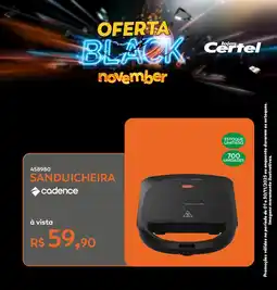 Lojas Certel Sanduicheira cadence oferta