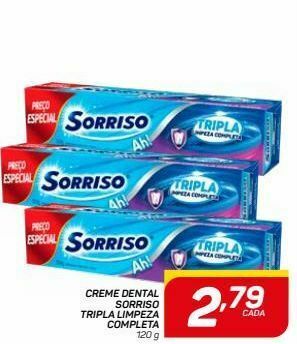 GBarbosa Creme dental sorriso 120g oferta