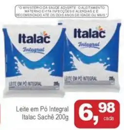 Mineirão Atacarejo Leite em Pó Integral Italac Sachê oferta