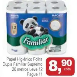 Mineirão Atacarejo Papel Higiênico Folha Dupla Familiar Supremo 20 metros oferta
