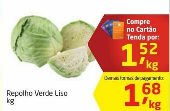 Tenda Atacado Repolho verde liso kg oferta