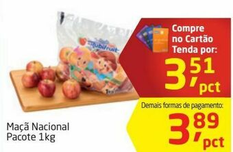 Tenda Atacado Maçã nacional pacote 1kg oferta
