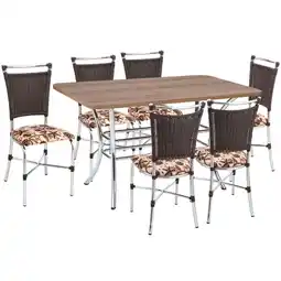 Benoit Conjunto Fil Mesa Josi 24200 com 6 Cadeiras Primavera 1892 Cromada oferta