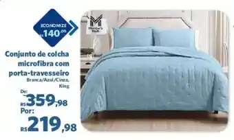 Conjunto de colcha microfibra com porta-travesseiro