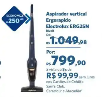 Sam's Club Aspirador vertical Ergorapido Electrolux ERG25N oferta
