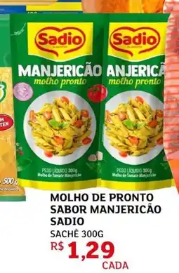 Assaí Atacadista Molho de pronto sabor manjericão sadio oferta