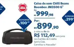 Sam's Club Caixa de som Chilli Beans Boombox JM3500 G¹ oferta