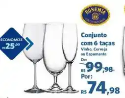 Sam's Club Conjunto com 6 taças oferta