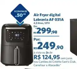 Sam's Club Air Fryer digital Labravia AF 031A oferta
