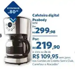 Sam's Club Cafeteira digital Peabody oferta