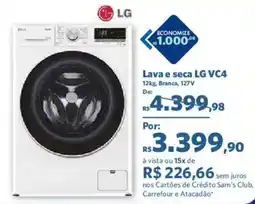 Sam's Club Lava e seca LG VC4 oferta