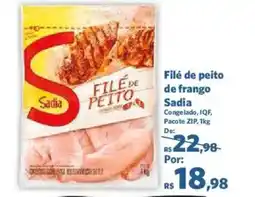 Sam's Club Filé de peito de frango Sadia oferta