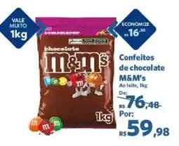 Sam's Club Confeitos de chocolate M&M's Ao leite, oferta