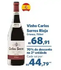 Sam's Club Vinho Carlos Serres Rioja oferta