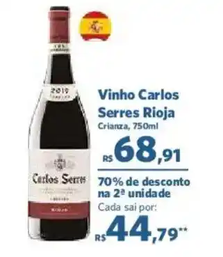 Sam's Club Vinho Carlos Serres Rioja oferta