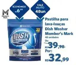 Sam's Club Pastilha para lava-louças Dish Washer Member's Mark oferta