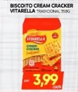 Novo Mix Biscoito cream cracker vitarella tradicional oferta