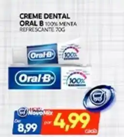 Novo Mix Creme dental oral b 100% menta refrescante oferta