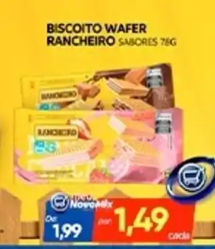 Novo Mix Biscoito wafer rancheiro sabores oferta