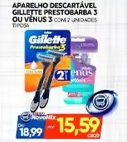 Novo Mix Aparelho descartável gillette prestobarba 3 ou venus 3 oferta