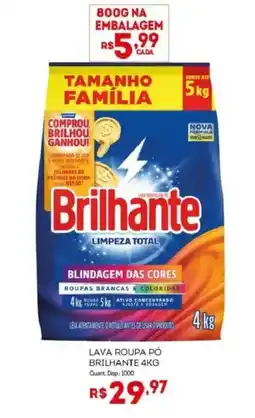 Bistek Supermercados Lava roupa pó brilhante oferta