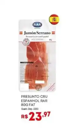 Bistek Supermercados Presunto cru espanhol rar fat oferta