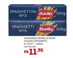 Bistek Supermercados Macarrao barilla g.duro spaghetti n° 3/5/7 cada oferta