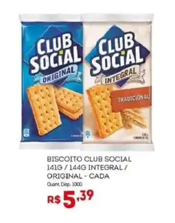 Bistek Supermercados Biscoito club social oferta
