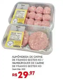 Bistek Supermercados Almondega de carne de frango bistek/ hamburguer de carne de frango bistek oferta