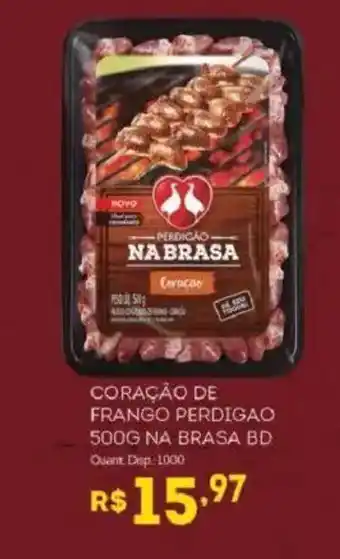 Bistek Supermercados Coração de frango perdigao na brasa bd oferta