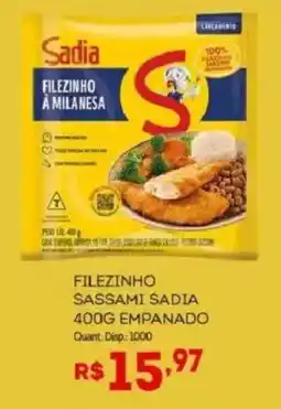 Bistek Supermercados Filezinho sassami sadia empanado oferta