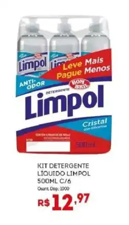 Bistek Supermercados Kit detergente líquido limpol oferta