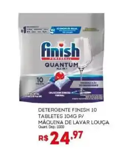 Bistek Supermercados Detergente finish 10 tabletes p/ máquina de lavar louça oferta