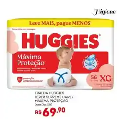 Bistek Supermercados Fralda huggies hiper supreme care / máxima proteção oferta