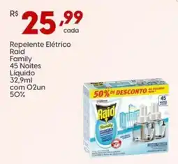 Supper Rissul Repelente Elétrico Raid Family 45 Noites Líquido oferta